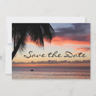 Tropische Bekanntmachung zum Speichern des Termins Save The Date