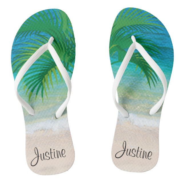 Tropische Bestimmung Personalisiert Flip Flops (Fußbett)