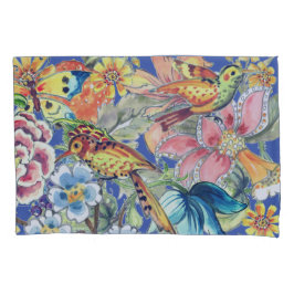 Tropische Bird Butterfly Orientale Farbe Kissenbezug