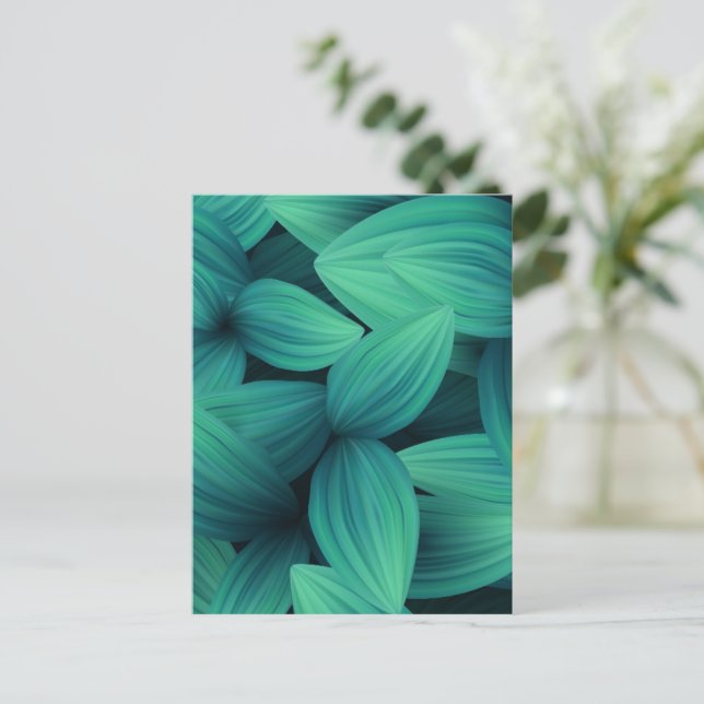 Tropische Blätter 11 Postkarte (Stehend Vorderseite)