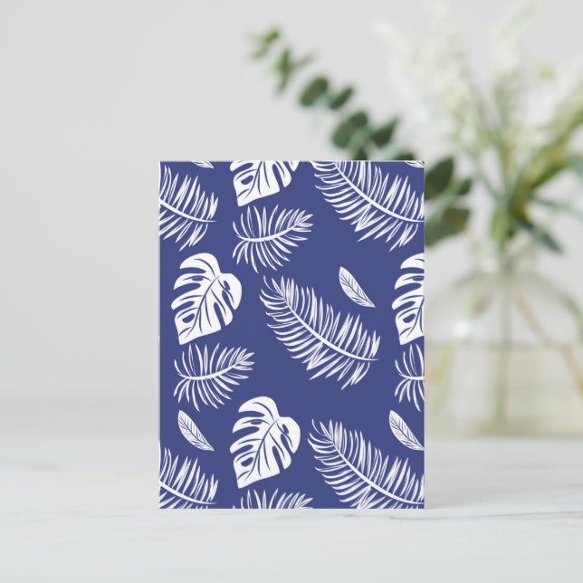 Tropische Blätter 15 Postkarte (Stehend Vorderseite)