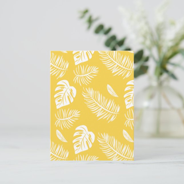 Tropische Blätter 16 Postkarte (Stehend Vorderseite)