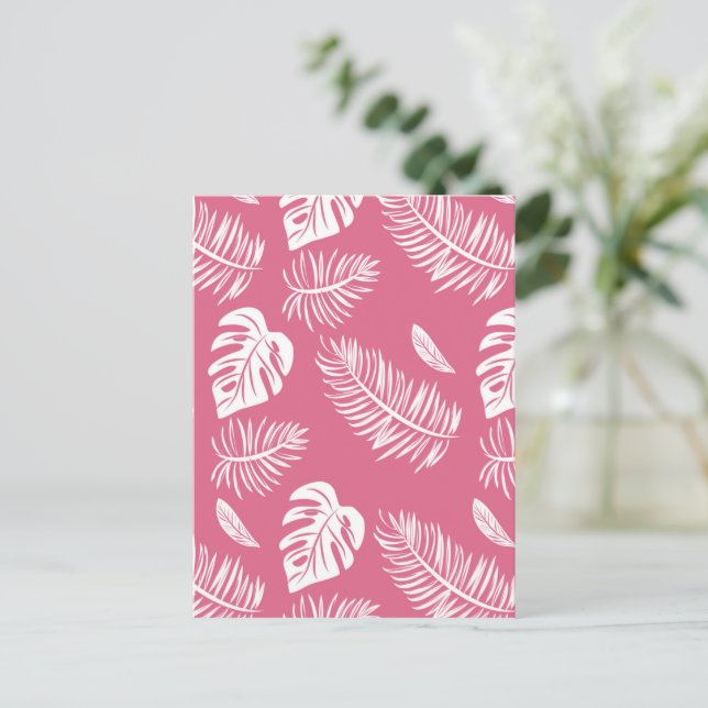 Tropische Blätter 17 Postkarte (Stehend Vorderseite)