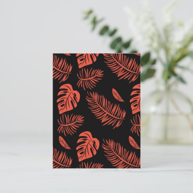 Tropische Blätter 21 Postkarte (Stehend Vorderseite)