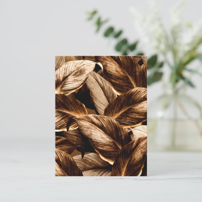 Tropische Blätter 6 Postkarte (Stehend Vorderseite)