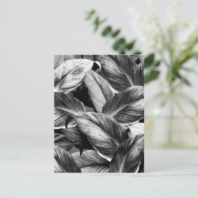 Tropische Blätter 8 Postkarte (Stehend Vorderseite)