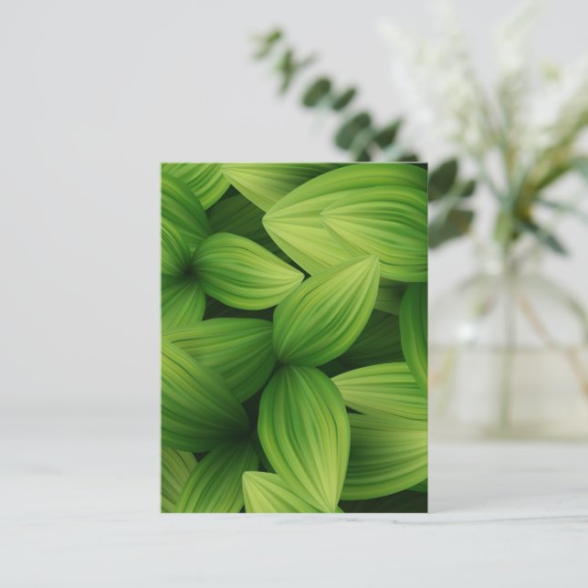 Tropische Blätter 9 Postkarte (Stehend Vorderseite)