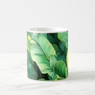 Tropische Blätter Abstrakte Botanische Dschungel N Kaffeetasse