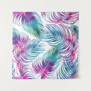 Tropische Blätter aus Palmen, Blumenmuster aus dem Wandteppich