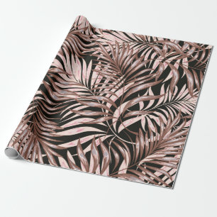 Tropische Blätter aus Palmen, Dschungel. Vintages  Geschenkpapier