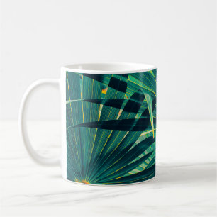 Tropische Blätter aus Palmen Kaffeetasse