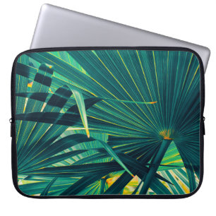 Tropische Blätter aus Palmen Laptopschutzhülle