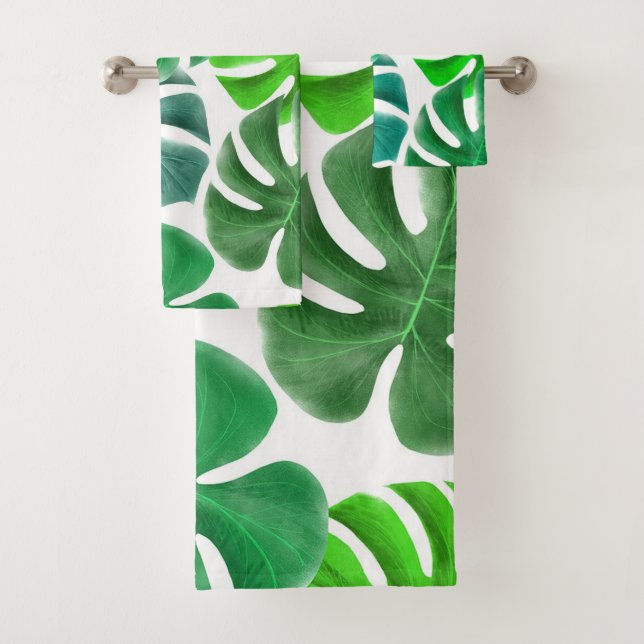 Tropische Blätter Badhandtuch Set (Insitu)