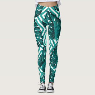Tropische Blätter: Blumenmuster nahtlos. Leggings