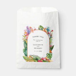 Tropische Blätter Blumenstrände Hochzeit Geschenktütchen