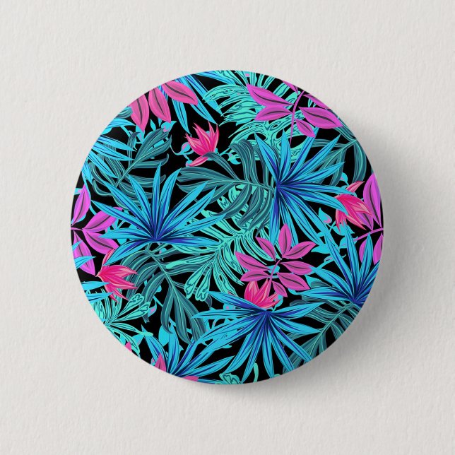Tropische Blätter Button (Vorderseite)