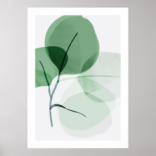 Tropische Blätter der abstrakten Kunst Poster