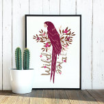 Tropische Blätter des Ara Parrot Poster<br><div class="desc">Wild und kostenlos Ara Parrot Tropical Blätter Poster. Zeichn eines ara Papagei in tropischen Blätter mit trendiger Typografie Wild und kostenlos.</div>