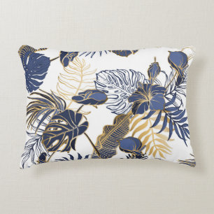 Tropische Blätter, Dschungel nahtlos Hintergrund. Dekokissen