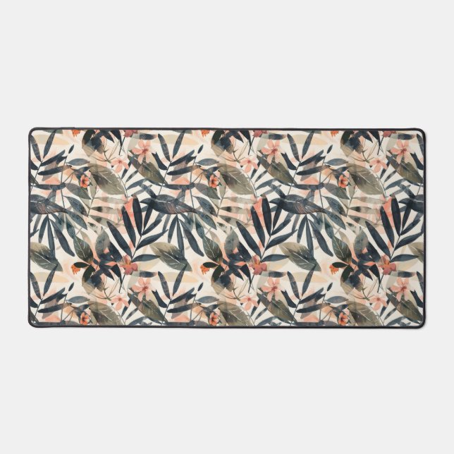 Tropische Blätter Extravaganza Schreibtischunterlage (Vorderseite)