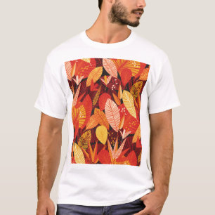 Tropische Blätter: farbenfrohe geometrische Foliag T-Shirt