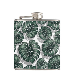 Tropische Blätter Flachmann