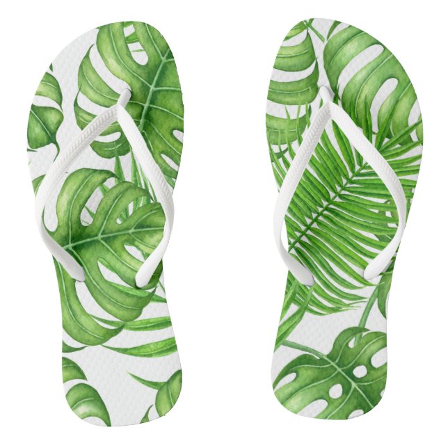 Tropische Blätter Flip Flops (Fußbett)