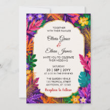 Tropische Blätter Florales Hochzeitsdesign
