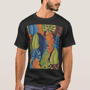 Tropische Blätter, florales nahtloses Muster. T-Shirt