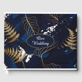 Tropische Blätter für unsere Hochzeitsgolden Gästebuch