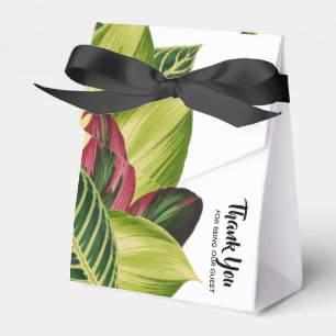 Tropische Blätter - Gefälligkeitsbox Geschenkschachtel