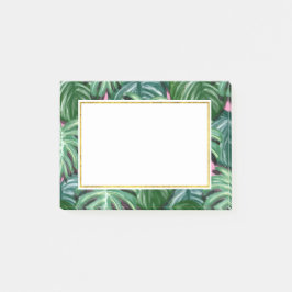 Tropische Blätter, grün und üppig Post-it Klebezettel