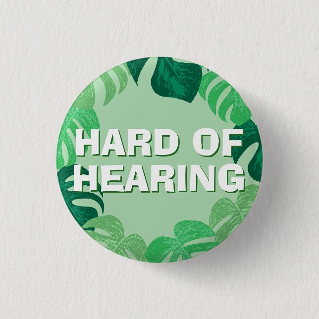 Tropische Blätter Grüne Hölle Button (Vorderseite)