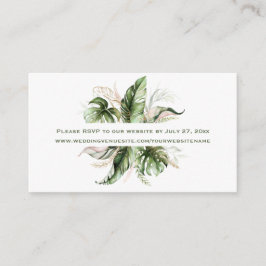 Tropische Blätter Grüne UAWG zu Website | Begleitkarte