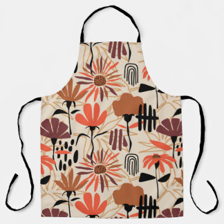 Tropische Blätter handgezeichnet nahtlos Muster. B Schürze