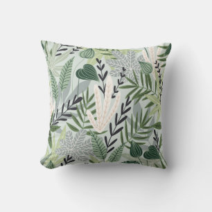 Tropische Blätter: HandGezeichnet Vintages Drucken Kissen