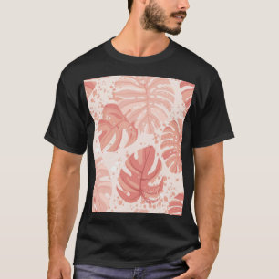 Tropische Blätter: handgezeichnetes Vintage-Muster T-Shirt