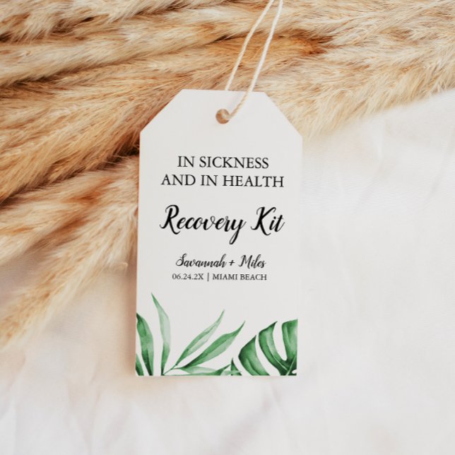 Tropische Blätter Hangover Erholung Kit Gefallen G Geschenkanhänger (Von Creator hochgeladen)