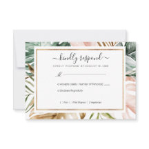 Tropische Blätter Hochzeit RSVP