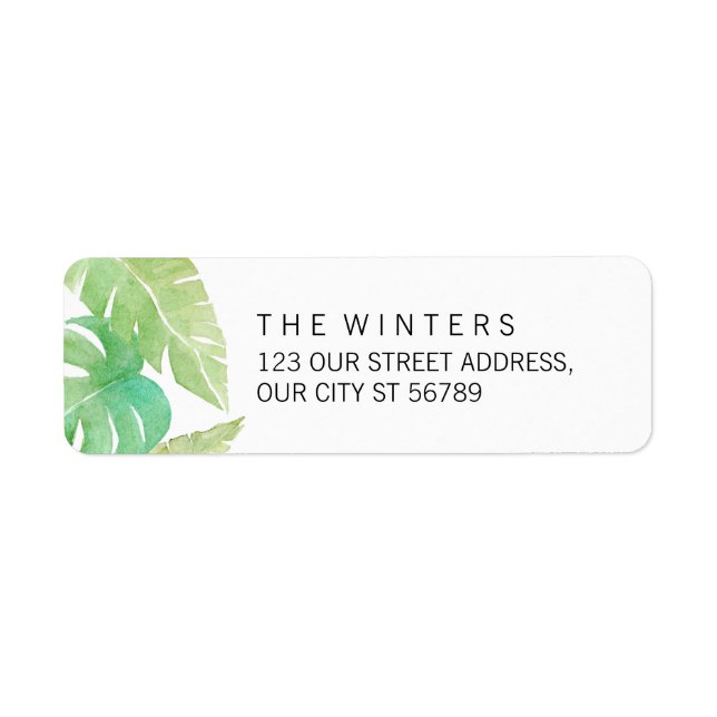 Tropische Blätter in Wasserfarbe (Vorne)