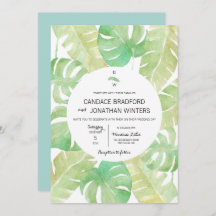 Tropische Blätter in Wasserfarbe