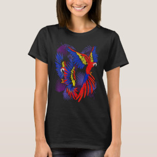 Tropische Blätter Jungle Animal Exotic Bird Macaw  T-Shirt