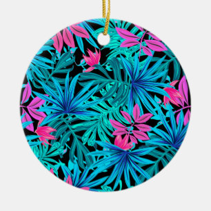 Tropische Blätter Keramik Ornament