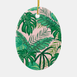 Tropische Blätter Keramik Ornament