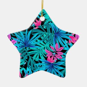 Tropische Blätter Keramik Ornament
