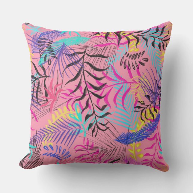 Tropische Blätter Kissen (Vorderseite)