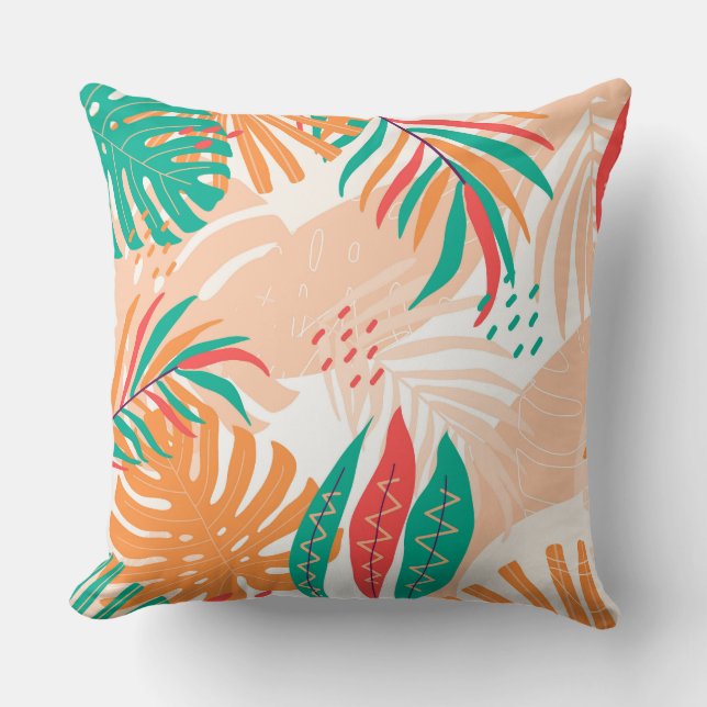 Tropische Blätter Kissen (Vorderseite)