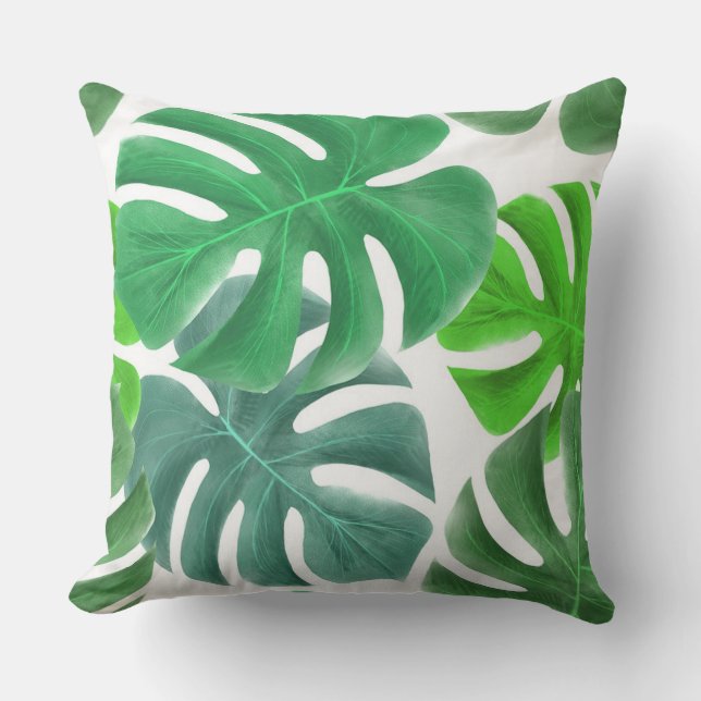 Tropische Blätter Kissen (Vorderseite)