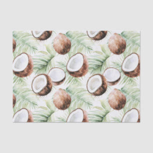 Tropische Blätter Kokosnüsse Hochzeit Seidenpapier