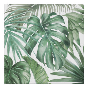 Tropische Blätter Künstlicher Leinwanddruck